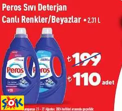 PEROS SIVI DETERJAN CANLI RENKLER/BEYAZLAR 2,31 L